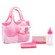 Baby rose luiertas met accessoires