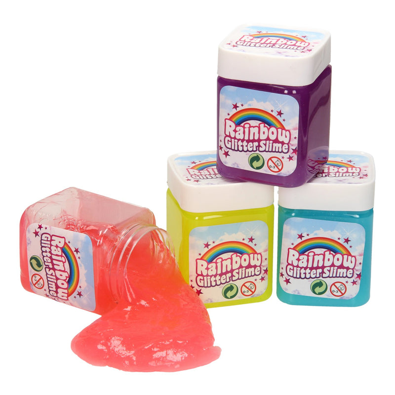 Load image into Gallery viewer, Johntoy regenboog glitter slijm
