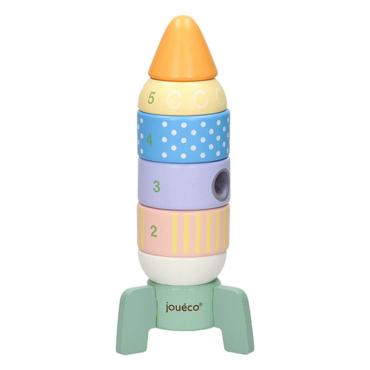 Joueco houten stapel raket
