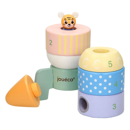 Joueco houten stapel raket