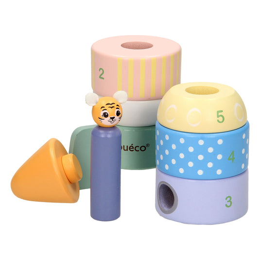 Joueco houten stapel raket