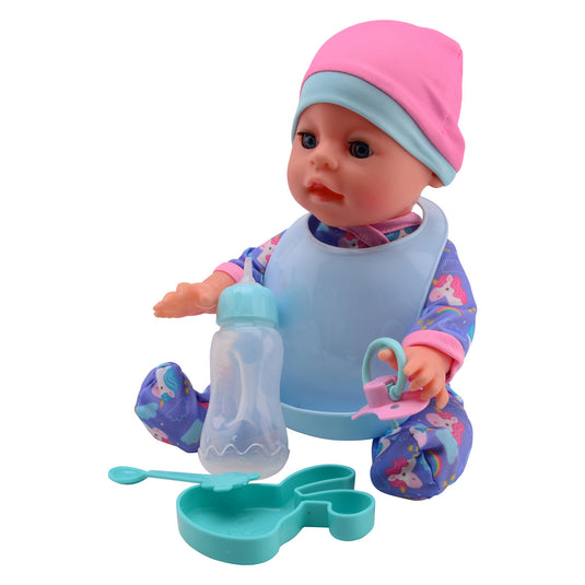 Baby rose drink en -plasbabypop, 30cm