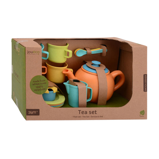 Johntoy jouéco - thee set bioplastic 17-delig - theeservies speelgoed voor kinderen