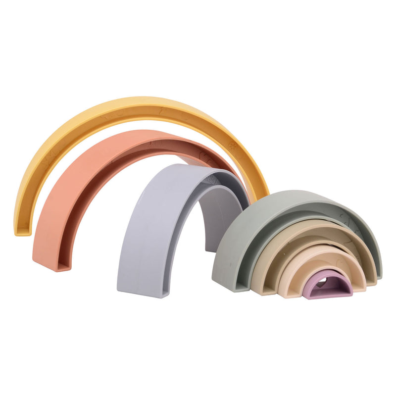Load image into Gallery viewer, Johntoy happy world bio plastic stapel regenboog

