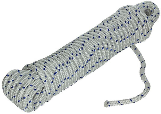 Mack 1013978 - pp gevlochten wit blauw streng10mm 15m | 5 stuks