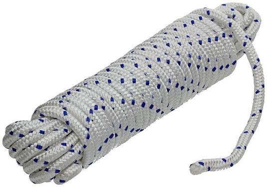 Mack 1013979 - pp gevlochten wit blauw streng12mm 15m | 5 stuks