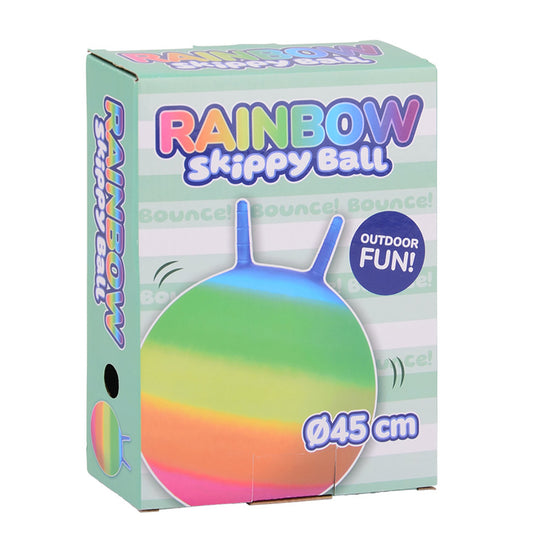 Johntoy outdoor fun skippybal 45cm regenboog