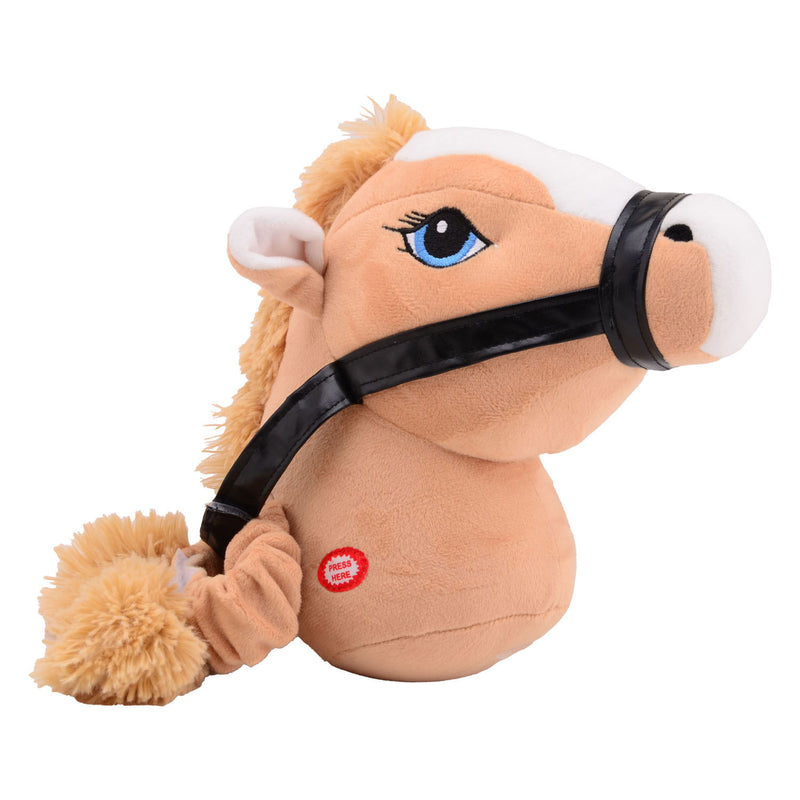 Load image into Gallery viewer, Johntoy holly horse paardenhoofd lichtbruin met elastiek
