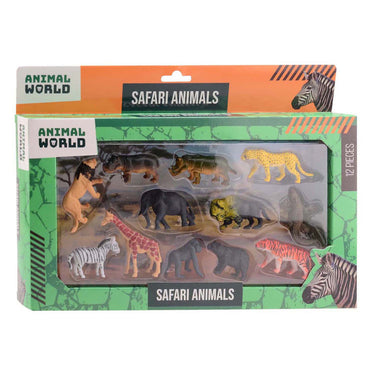 Johntoy wilde dieren speelset - animal world 12-delig speelgoed.