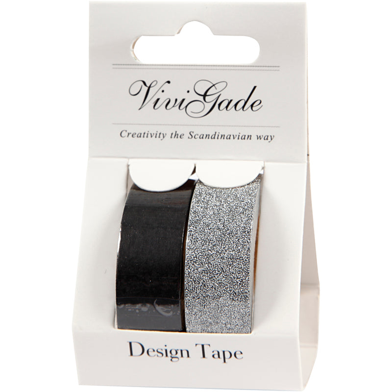 Load image into Gallery viewer, Https: www.cchobby.nl masking-tape-b-15-mm-zwart-2-rol-1-doos
