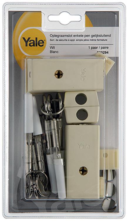 Yale 1019097 - 2 oplegraamsloten,enk. pen,witgelijksl. | 5 stuks