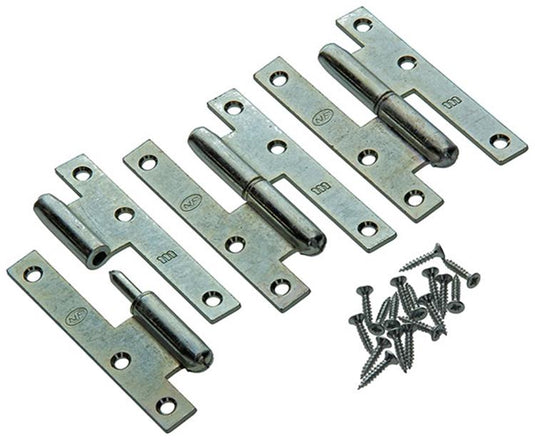 Yale 1019135 - 3 stalen paumellen verzinkt links 110x60mm | 2 stuks