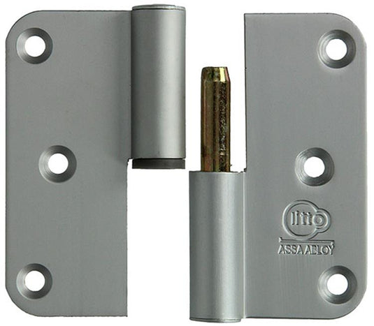 Yale 1019155 - 3 paumellen alu natuur afger. hoek rechts 80x80mm | 5 stuks