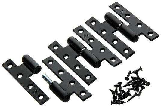 Yale 1019157 - 3 zware paumellen zwart geplast.rechts 110x70mm | 2 stuks