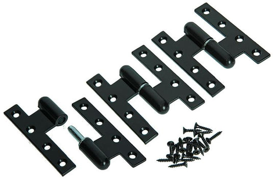 Yale 1019164 - 3 zware paumellen zwart geplast.rechts 110x80mm | 5 stuks