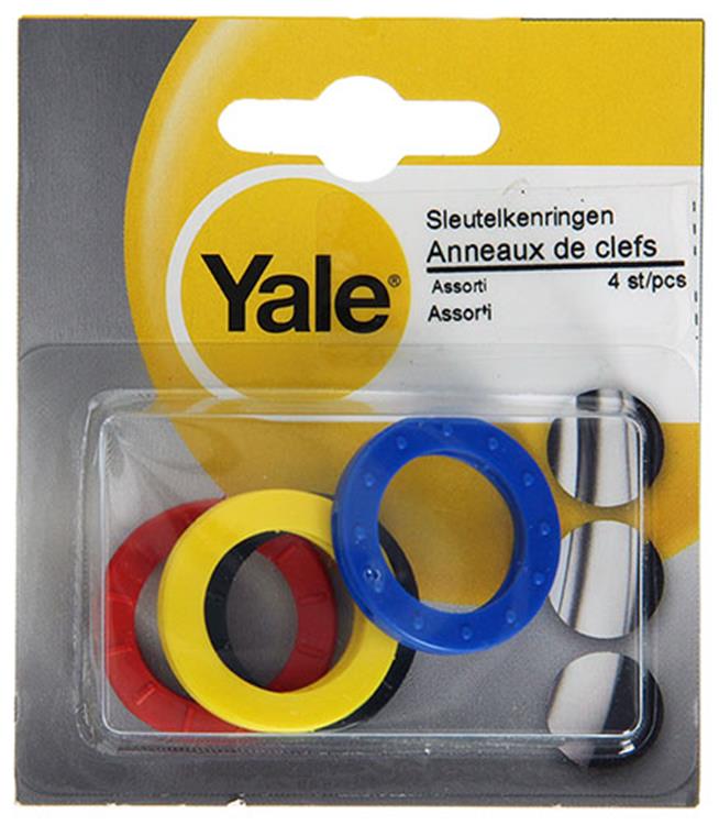 Afbeelding laden in galerijviewer, Yale 1019210 - 4 sleutelkenringen plast.vr vkt sleutels | 10 stuks
