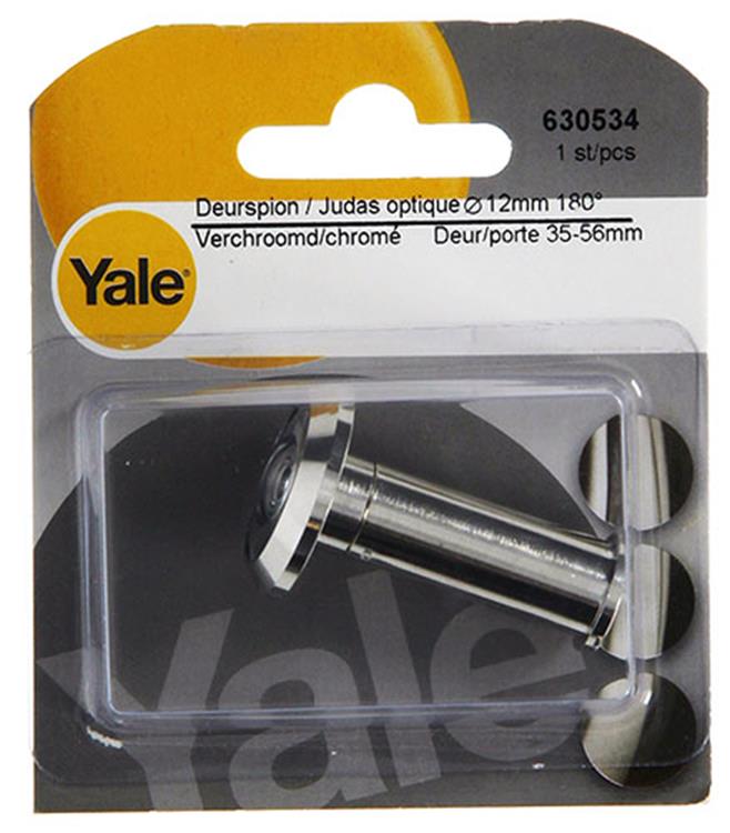Afbeelding laden in galerijviewer, Yale 1019214 - deurspion 180° verchroomd 12mm | 3 stuks
