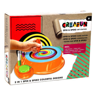 Creafun spin'n spiro 2 in 1 verf kleur set | 2 stuks