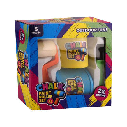 Cargue la imagen en el visor de la galería, Johntoy jumbo stoepkrijt rollers, 2 kleuren + kwast
