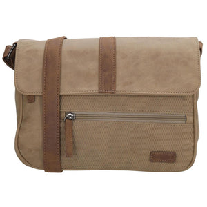 Beagles brunete schoudertas 23x27x7cm taupe