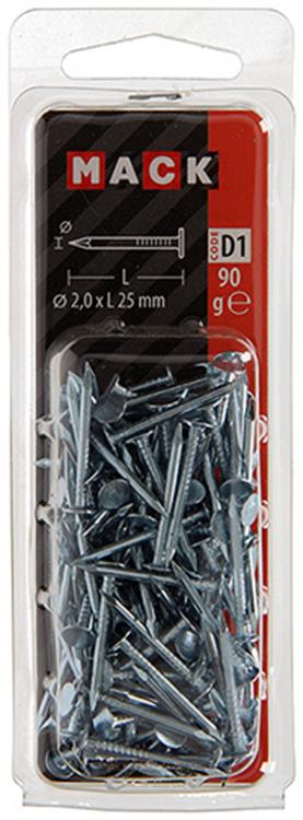 Chargez l'image dans la visionneuse de la galerie, Mack 1017198 - plafondnagel staal verzinkt 90 gr 2,0 x 25 mm | 5 stuks
