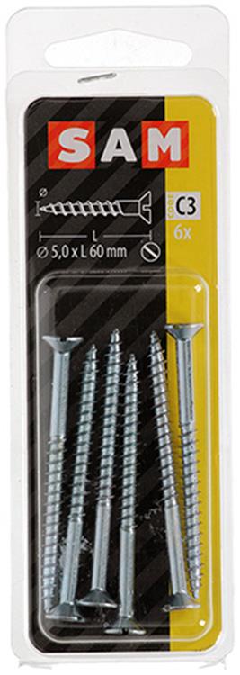Chargez l'image dans la visionneuse de la galerie, Mack 1017365 - houtschroef verzonken kop verz6 st 5,0 x 60 mm | 10 stuks
