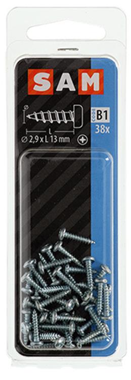 Afbeelding laden in galerijviewer, Mack 1017435 - zelftappende schroef cyl kop verz. 38st 2,9 x 13 mm | 10 stuks
