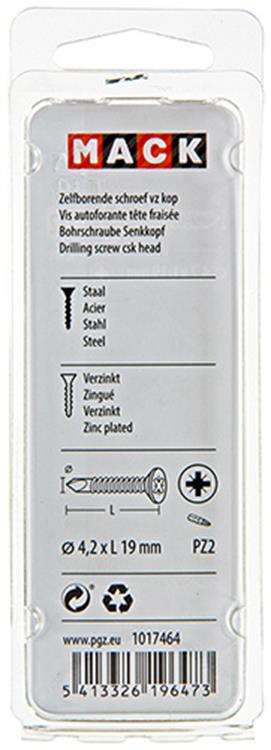 ギャラリービューアに画像をロードする, Mack 1017464 - zelfborende schroef vz kop verz. 26 st 4,2 x 19 mm | 10 stuks
