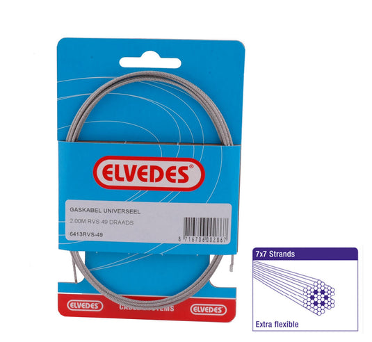 Elvedes gaskabel binnen ton 49-draads (6413-49)