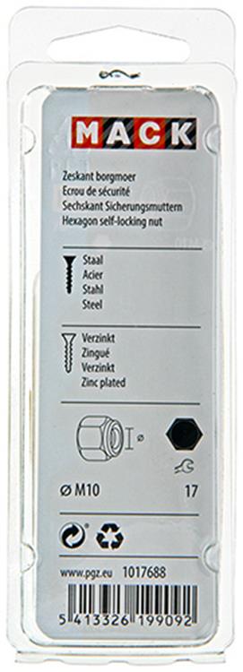 Afbeelding laden in galerijviewer, Mack 1017688 - zeskant borgmoer staal verzinkt 6 st m10 | 10 stuks

