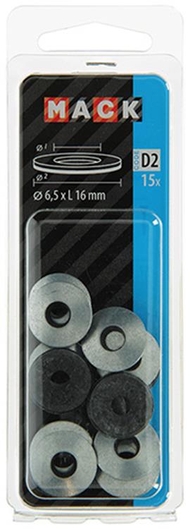 Afbeelding laden in galerijviewer, Mack 1017761 - dichtingsring rubber verzinkt 15 st 6,5 x 16 mm | 10 stuks
