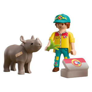 Playmobil duopack ranger met neushoorn - 72025