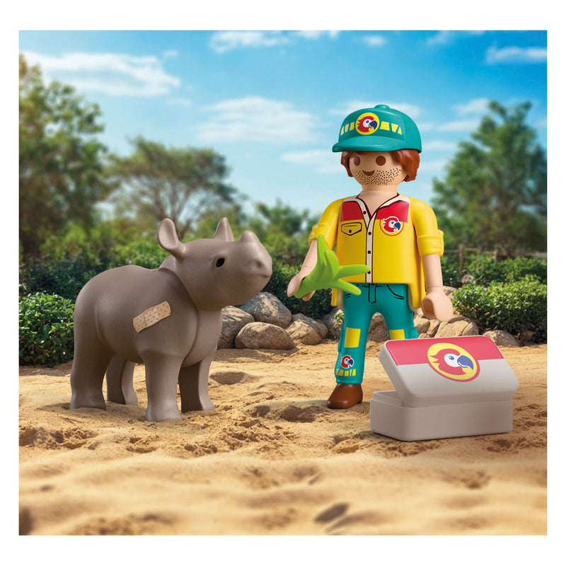 Chargez l'image dans la visionneuse de la galerie, Playmobil duopack ranger met neushoorn - 72025
