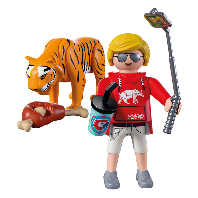 Chargez l'image dans la visionneuse de la galerie, Playmobil animals friends dierentuin tijger en bezoeker -72089.
