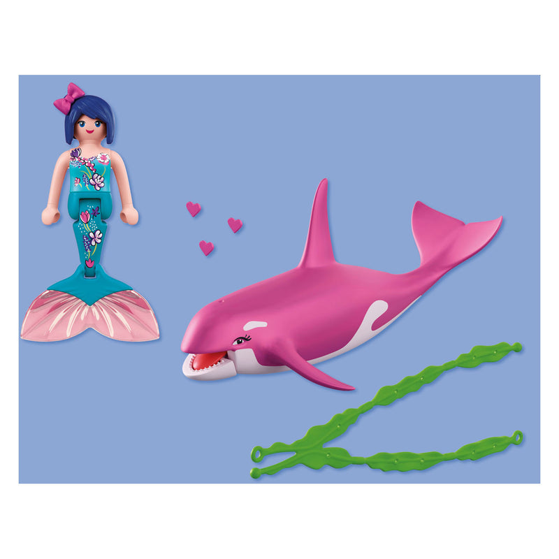 Afbeelding laden in galerijviewer, Playmobil fantasy magic orka speelgoed met zeemeermin en accessoires.
