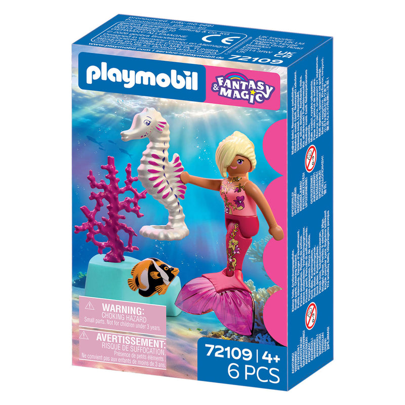 Afbeelding laden in galerijviewer, Playmobil fantasy magic zeemeermin met zeepaardje - 72109
