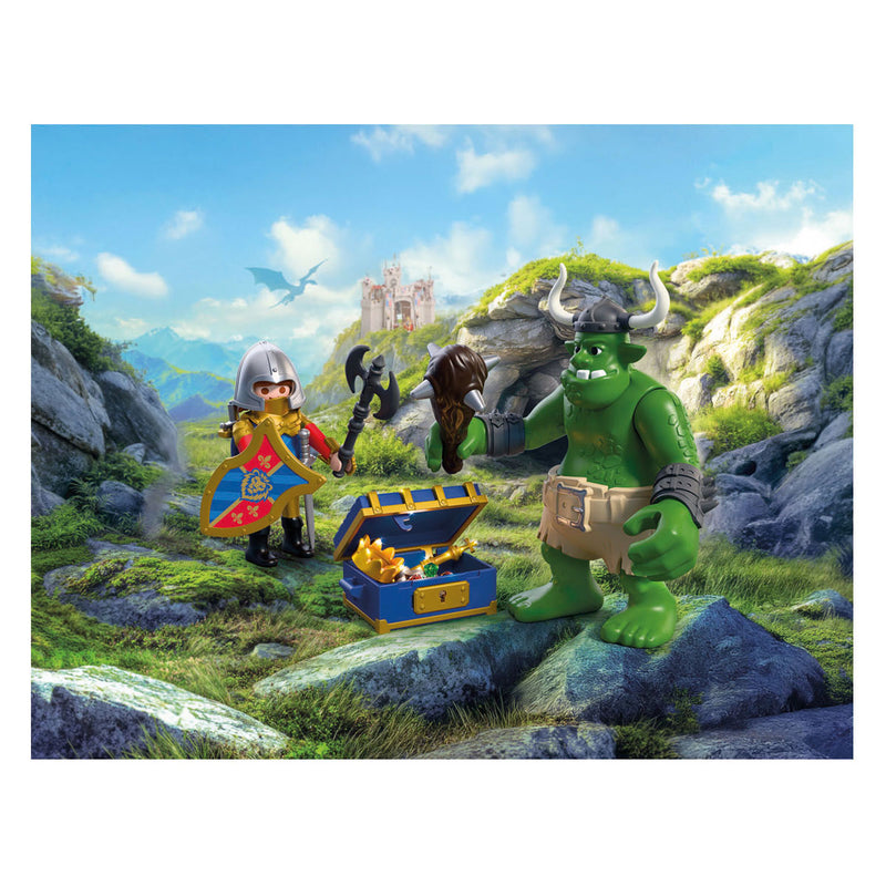 Afbeelding laden in galerijviewer, Playmobil knights trol met schat van leeuwenridder - 72116
