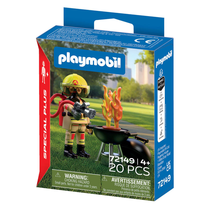 Afbeelding laden in galerijviewer, Playmobil specials brandweerman met brandhaard - 72149
