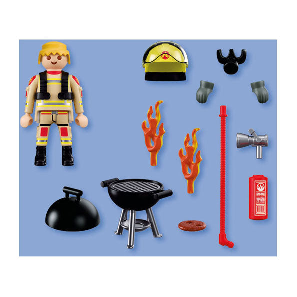 Afbeelding laden in galerijviewer, Playmobil specials brandweerman met brandhaard - 72149
