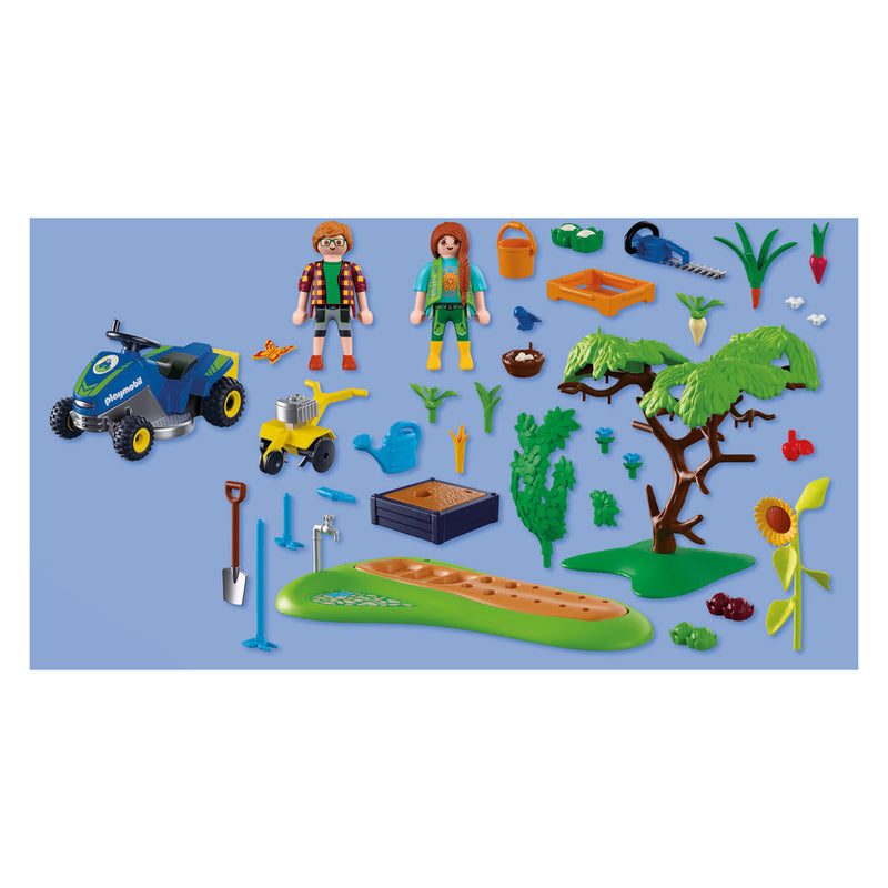 Afbeelding laden in galerijviewer, Playmobil country speelset moestuin met zitmaaier en appelboom.
