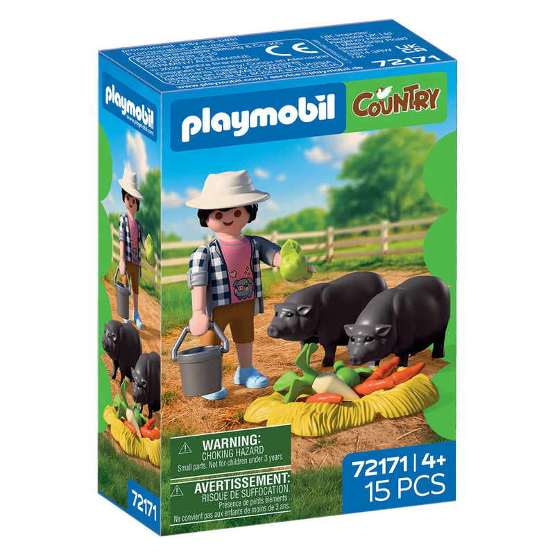 Afbeelding laden in galerijviewer, Playmobil country boer met hangbuikzwijn - 72171
