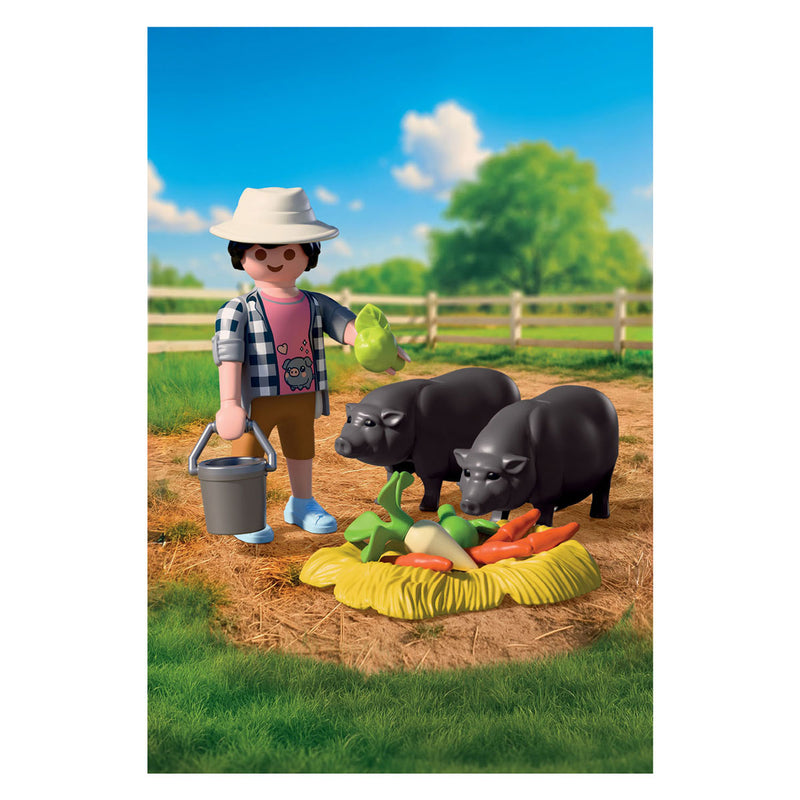 Afbeelding laden in galerijviewer, Playmobil country boer met hangbuikzwijn - 72171
