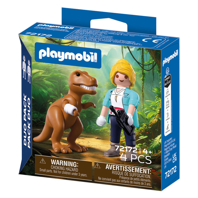 ギャラリービューアに画像をロードする, Playmobil duopack t-rex met onderzoeker - 72172
