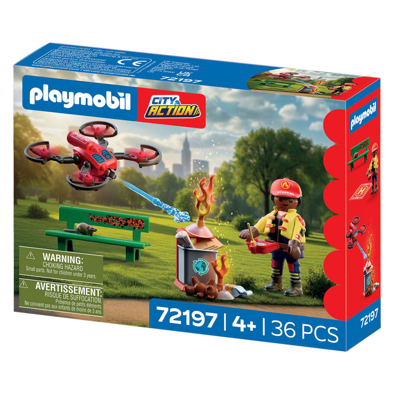 Afbeelding laden in galerijviewer, Playmobil city action brandweer blusdrone - 72197
