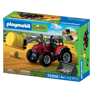 Playmobil country grote tractor met hooibalen - 72305