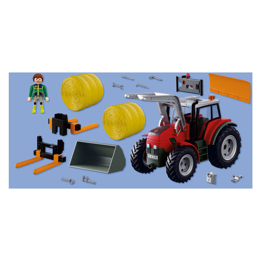 Playmobil country grote tractor met hooibalen - 72305