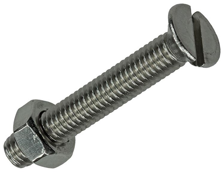 Afbeelding laden in galerijviewer, Mack 1019816 - metaalschroef verz. kop + moer rvs 3 st m6x40 | 10 stuks
