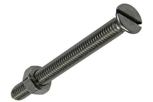 Mack 1019817 - metaalschroef verz. kop + moer rvs 2 st m6x60 | 10 stuks