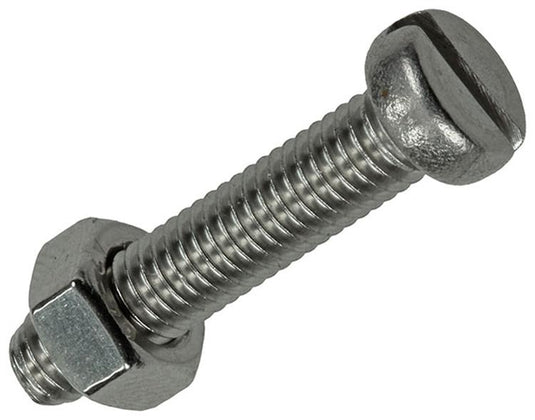 Mack 1019830 - metaalschroef cyl. kop + moer rvs 4 st m6x30 | 10 stuks
