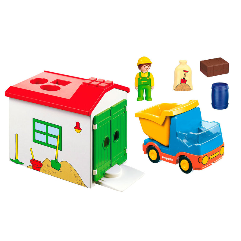 Load image into Gallery viewer, Playmobil 1.2.3. Werkman met Sorteer-garage 70184
